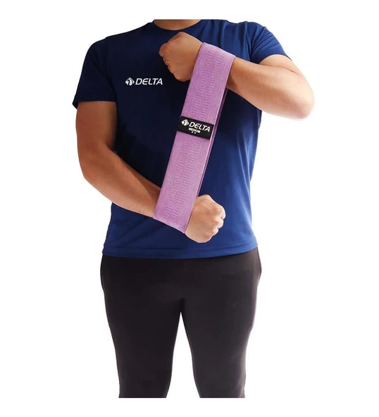 Delta Orta Sert Squat Bant Pilates Fitness Spor Kalça Egzersizleri Direnç Bandı Lastiği - Resim 3