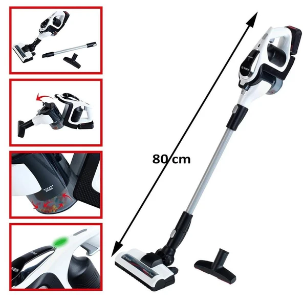 6812 Bosch Oyuncak Beyaz Elektrik Süpürgesi / Sesli + Işıklı - 2