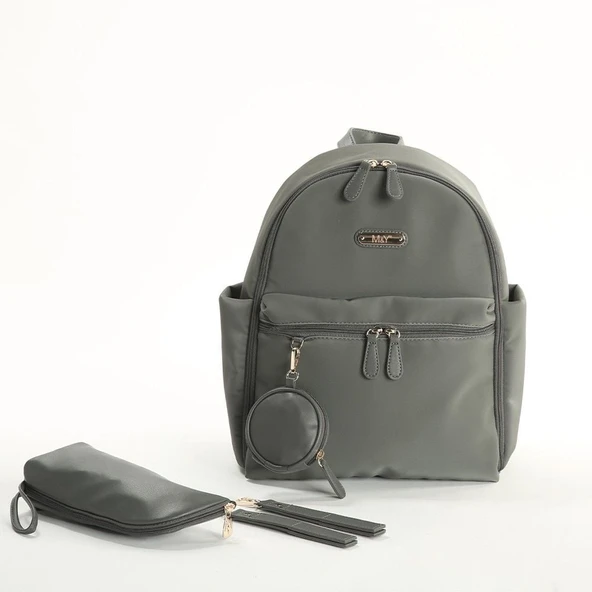 M&Y Diamond Anne Bebek Bakım Sırt Çantası 7345 Gri ürün görseli