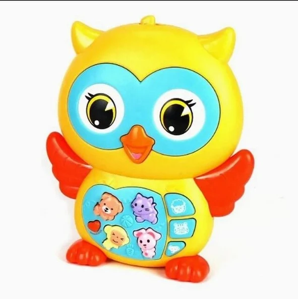 Baykuş Eğitici Bebek Piyanosu - Sarı - Resim 2