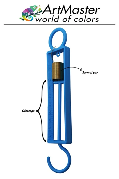Dinamometre Renkli 5 Adet Deney Proje Yapım Seti Deney Malzemesi Okul Sınıf Deney Proje Tasarım İçin Dinomometre Modeli - Resim 3