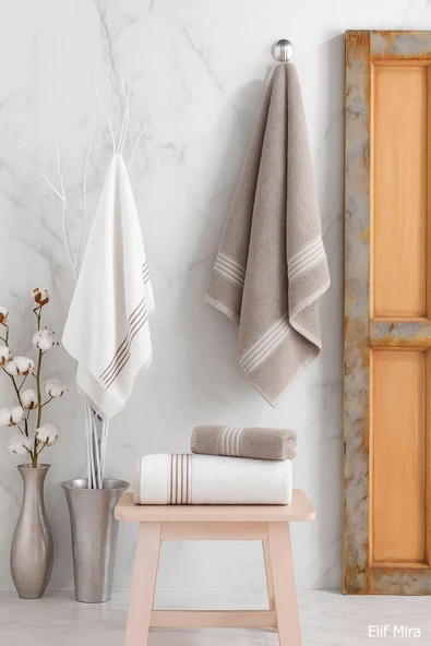 4’lü Banyo Havlusu Seti %100 Pamuklu 70x140 cm Pleasure - 10