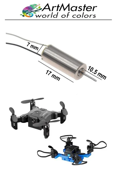 Mini Drone Motoru 5 Adet Çekirdeksiz Yüksek Hızlı Güçlü Deney Dc Dron Motoru Uçak Mini Drone Motoru Okul Helikopter - Resim 2