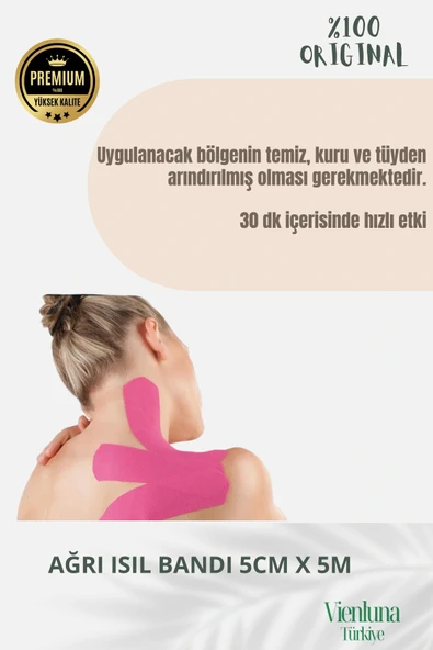 Birinci Sınıf Büyük Boy Rahatlatıcı Hızlı Etki Kas Gevşetici Esnek Eklem Omuz 5x5 Ağrı IsıI Bandı - Resim 4