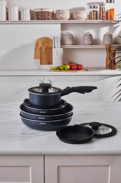 Biodiamond Smart Clip İndüksiyon Tabanlı 9 Parça Tencere Seti - 6