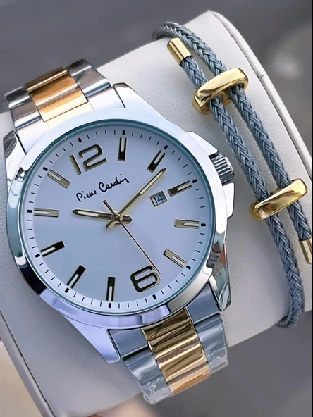 Pierre Cardin Damat Ve Nişan İçin 2 Yıl Garantili 3 Atm Suya Dayanıklı Erkek Kol Saati E.800411F06 ürün görseli