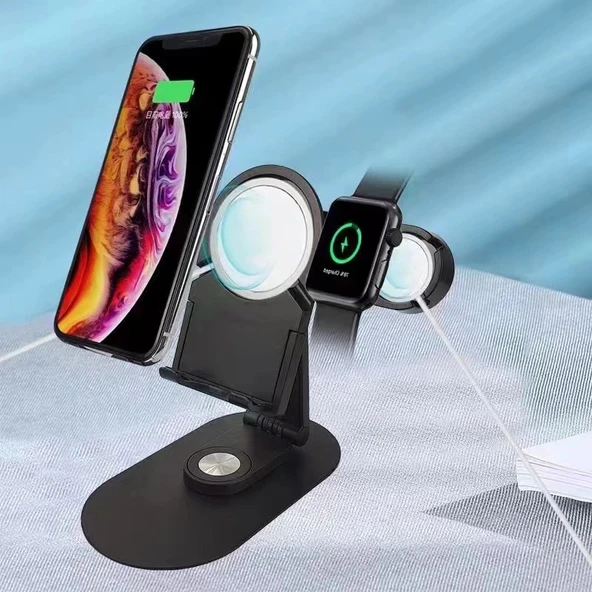 Zore SX08 M-safe Şarj Bölmeli Telefon - Akıllı Saat Standı - Resim 2