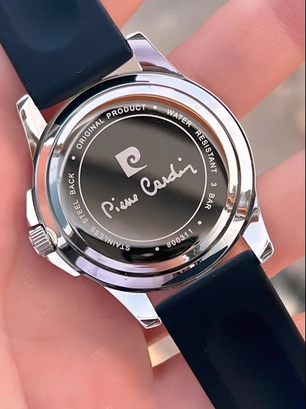 Pierre Cardin Silikon Kordon 2 Yıl Garantili 3 Atm Suya Dayanıklı Erkek Kol Saati PP.800311F01 - Resim 4