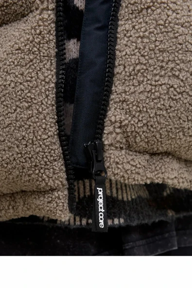 Jack Jones Flare Teddy Puffer Erkek Ceket 12286050 - Resim 5