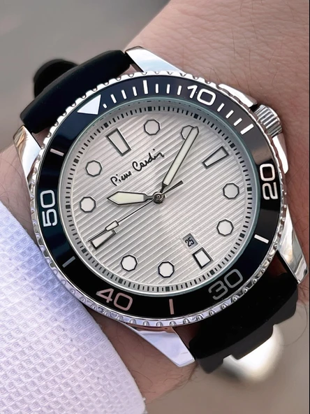 Pierre Cardin Silikon Kordon 2 Yıl Garantili 3 Atm Suya Dayanıklı Erkek Kol Saati PP.800311F03 - Resim 3