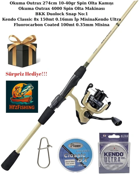 HFzFishing Outrax (Sürpriz Hediyeli) Spin Olta Seti - 2
