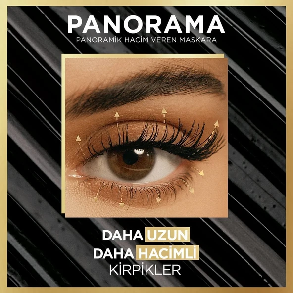 Loreal Paris Panorama Hacim Veren Maskara 9.9 ml - Siyah - Resim 3