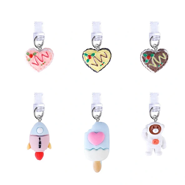 Zore Type-C Uyumlu Silikon Şarj Portu Tıpası 3'lü Set - Resim 6