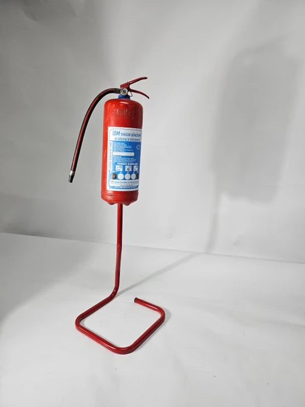 Modern c tipi 6 kg Ayaklı Yangın Tüpü Sehpası standı Kırmızı Yangın Tüpü Sehpası - Resim 3