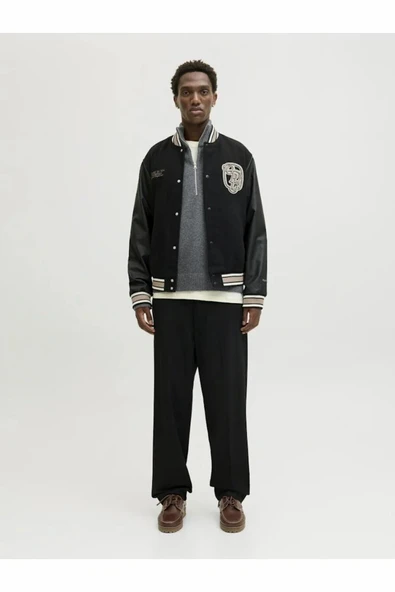 Jack Jones Norrebro Fermuarlı Yaka Loose Fit Erkek Kazak 12282749 - Resim 2