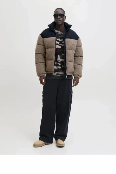 Jack Jones Flare Teddy Puffer Erkek Ceket 12286050 - Resim 3