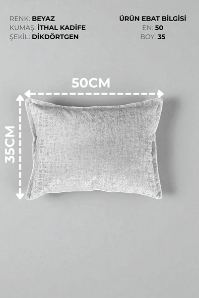 VISIONARIO Kırlent İthal Kadife Kumaş - 35x50cm Yumuşak Dokulu Dekoratif Özel Tasarım Kırlent Kılıfı - S09 - Resim 3