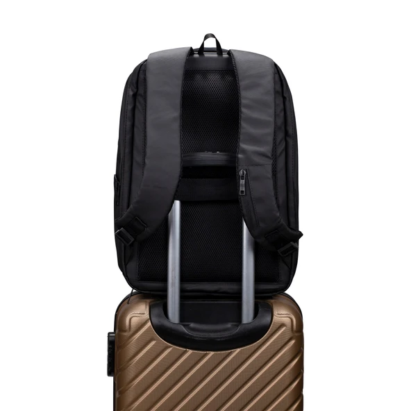 Classone GA-0014 Guntlet V1 Sert Kabuk Serisi 15.6 inch Uyumlu WTX Pro Su Geçirmez Kumaş Laptop Çantası -Gri - Resim 7