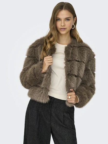 Only Jdy Ofelıa Faux Fur Kadın Ceket 15359349 - Resim 3
