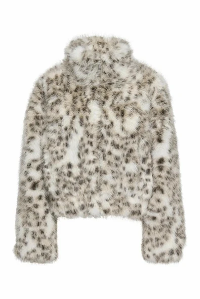 Only Janıs Lıfe Faux Fur Leo Kadın Ceket 15350369 ürün görseli 1