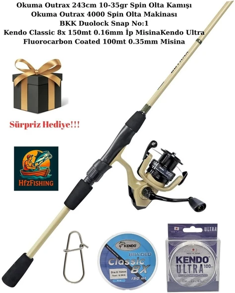 HFzFishing Outrax (Sürpriz Hediyeli) Spin Olta Seti