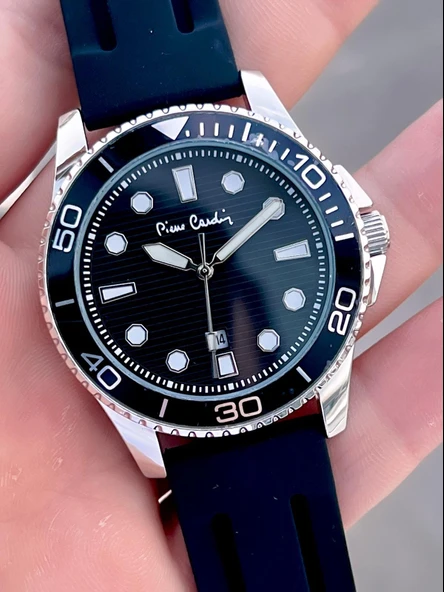 Pierre Cardin Silikon Kordon 2 Yıl Garantili 3 Atm Suya Dayanıklı Erkek Kol Saati PP.800311F01 - Resim 3