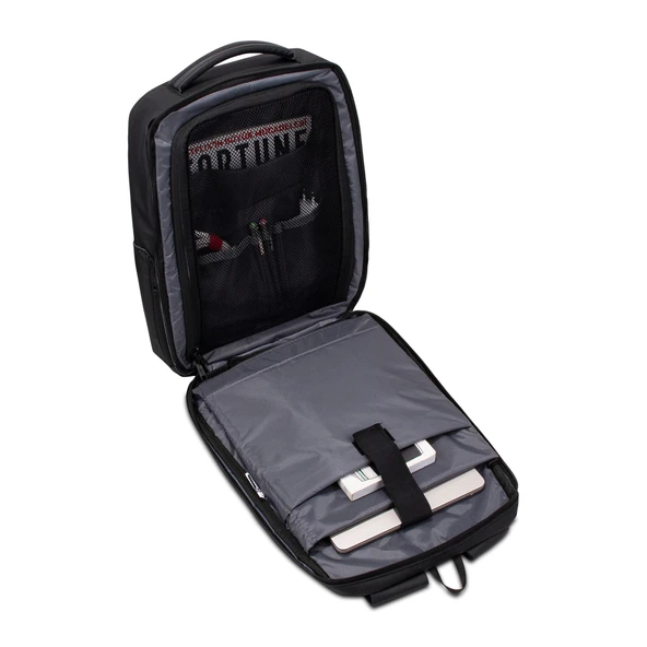 Classone GA-0014 Guntlet V1 Sert Kabuk Serisi 15.6 inch Uyumlu WTX Pro Su Geçirmez Kumaş Laptop Çantası -Gri - Resim 2