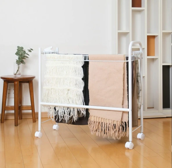 pantolon askısı kurutmalık askı tekerlekli modern ayaklı askı - Resim 2