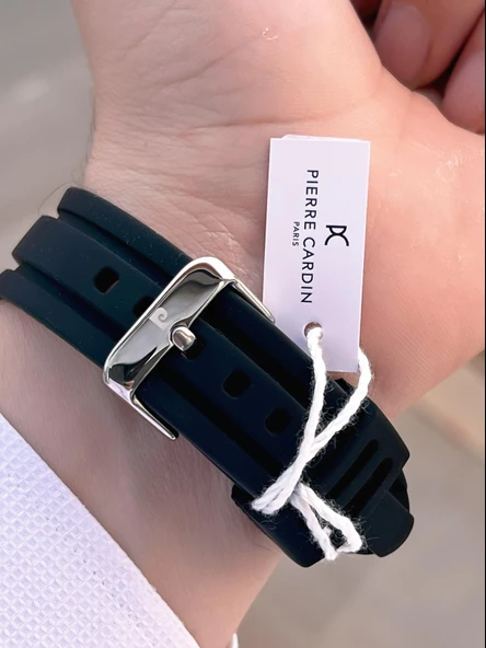 Pierre Cardin Silikon Kordon 2 Yıl Garantili 3 Atm Suya Dayanıklı Erkek Kol Saati PP.800311F03 - Resim 6