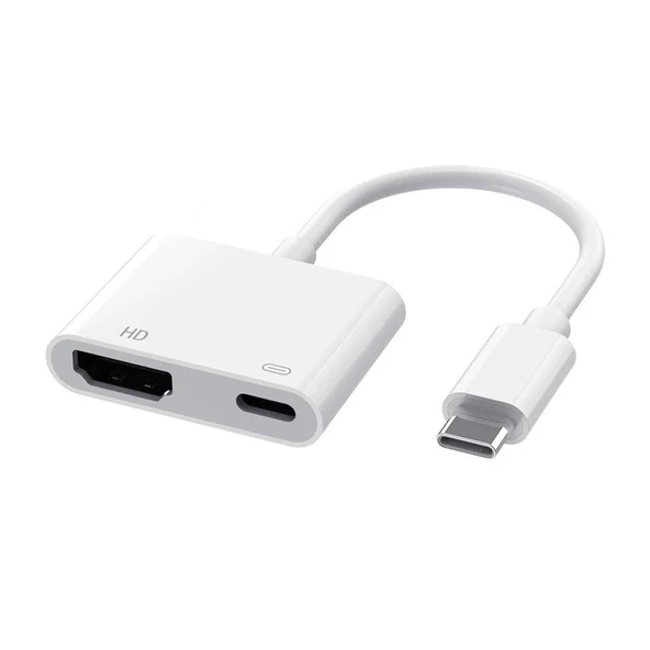 Zore Type-C to Type-C PD100W + HDMI 4K@30Hz 2in1 Adaptör - Resim 3