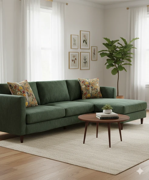 Sonbahar Çiçekleri Desenli Dijital Baskılı 2'li Kırlent 40 cm x 40 cm - Resim 2