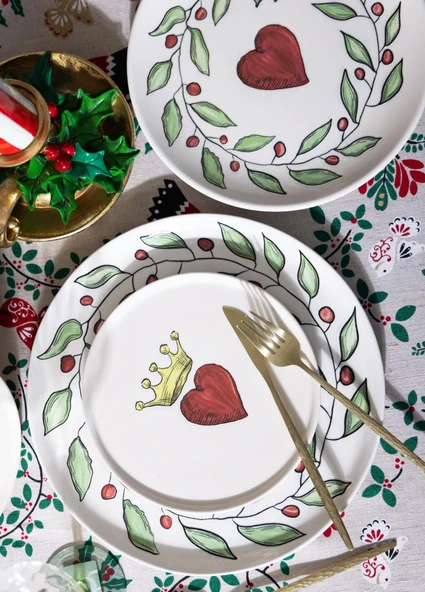 The Mia Luv Pasta Tabağı 6lı Set 19 cm - Resim 6