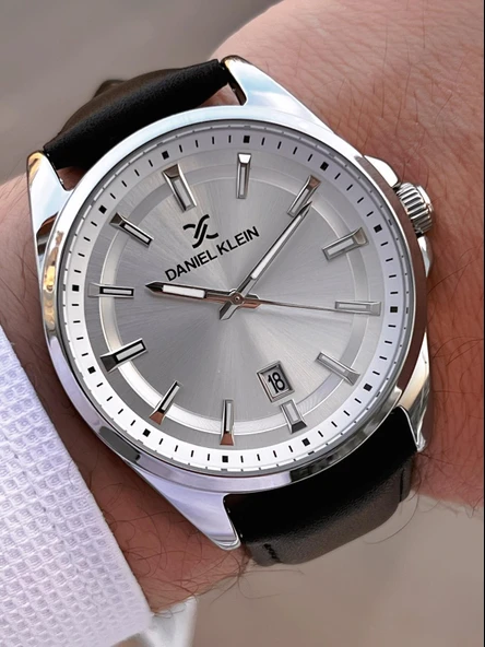 Daniel Klein Deri Kordon Takvimli Kadran 2 Yıl Garantili 3 Atm Dayanıklı Erkek Kol Saati E140036-1 - Resim 2