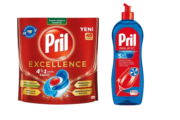 Pril Excellence Premium 5'i 1 Arada 40'lı Kapsül & Pril PARLATICI ürün görseli 1