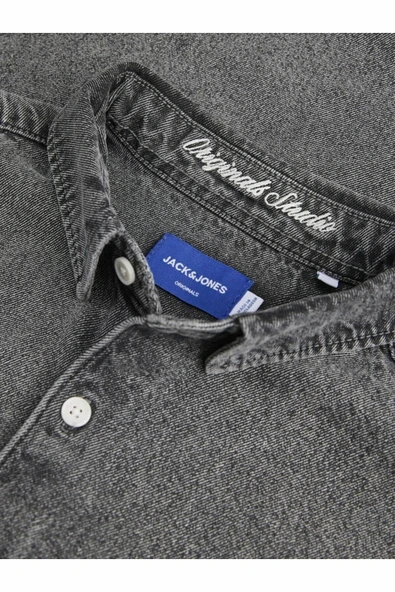 Jack Jones Norrebro Denim Loose Fit Erkek Jean Gömlek 12282775 - Resim 4
