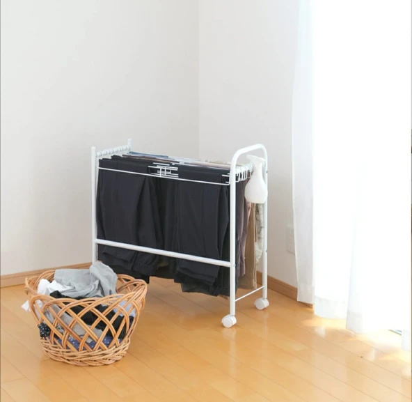 pantolon askısı kurutmalık askı tekerlekli modern ayaklı askı - Resim 4