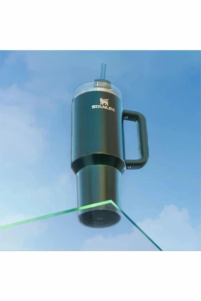 Stanley Adv 40oz The Glow Quencher H2.O Tm Tumb FlowState™ Pipetli Termos 1.18 Lt Yeşil 10-10824-807 - 4