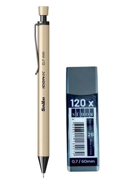 2B , 120 li 60 mm 0,7 uç ve scrikss icon-x 0,7 uçlu kalem seti - Resim 5