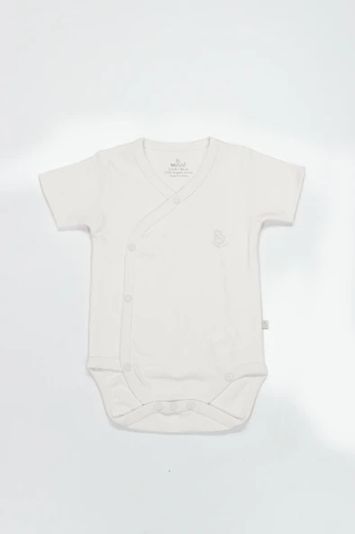 Bistyle Organik Natural Basic Style Kruvaze Yarım Kol Body BS17101 Ekru