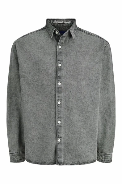 Jack Jones Norrebro Denim Loose Fit Erkek Jean Gömlek 12282775 ürün görseli 1