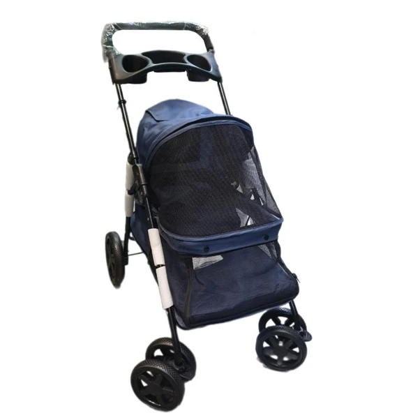 Tommy Evcil Hayvan Arabası 74,5x46,5x97,5cm Lacivert Max 15kg - Resim 3