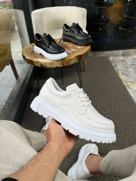 BİÇOMİ KB-X6 Kuback Beyaz Cilt Günlük Erkek Ayakkabı - Resim 3