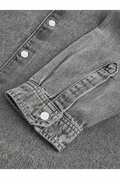 Jack Jones Norrebro Denim Loose Fit Erkek Jean Gömlek 12282775 - Resim 3