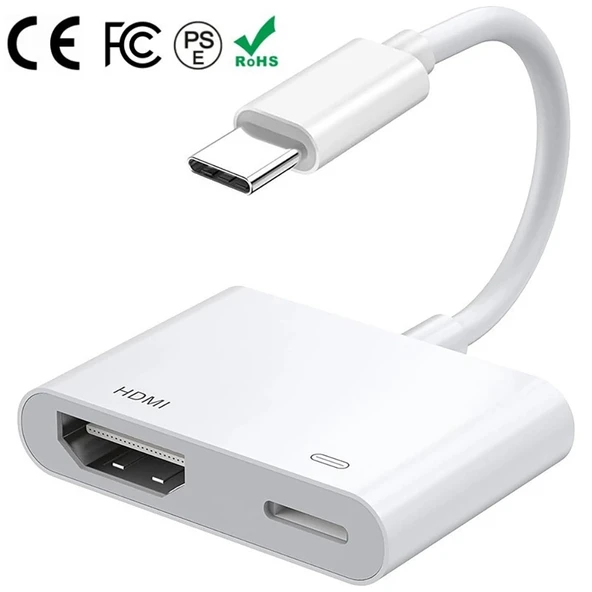 Zore Type-C to Type-C PD100W + HDMI 4K@30Hz 2in1 Adaptör - Resim 10