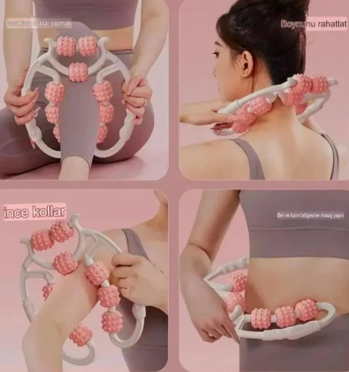 Selülit Masaj Aleti 9 Tekerlekli Lenf Drenaj Rulosu (5314) - 3