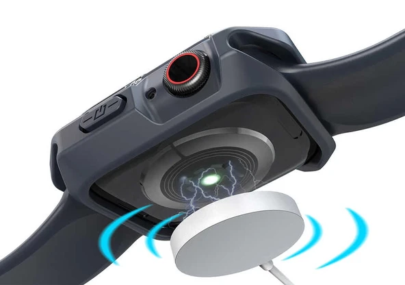 Apple Watch 40mm Zore Watch Gard 08 Sert PC + Silikon Koruyucu - Resim 7