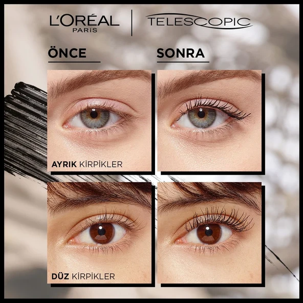 Loreal Paris Telescopic Carbon Siyah Maskara - Resim 2