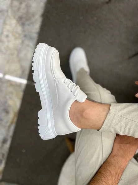 BİÇOMİ KB-X6 Kuback Beyaz Cilt Günlük Erkek Ayakkabı - Resim 2