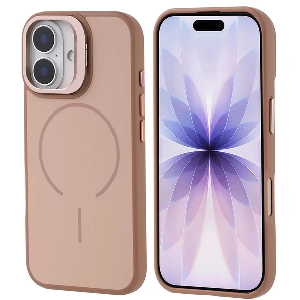 Apple iPhone 17 Kılıf M-safe Şarj Özellikli Kamera Standlı Zore Notron Kapak ürün görseli