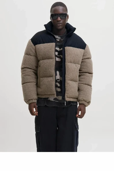 Jack Jones Flare Teddy Puffer Erkek Ceket 12286050 ürün görseli 1